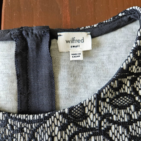 Aritzia Wilfred Women's Mignonne Floral Black & Gray Sheath Dress. Size S - Picture 6 of 9